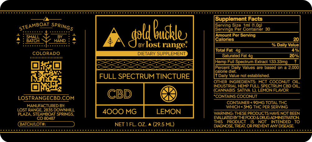 
                  
                    Gold Buckle® Full Spectrum CBD Tincture (4000mg)
                  
                