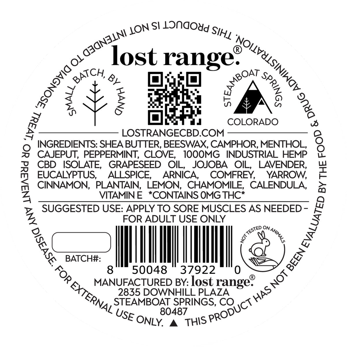 CBD Muscle & Joint Rub (5001000mg) lost range.®