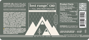 Full Spectrum CBD Tincture (2000mg) – lost range.®