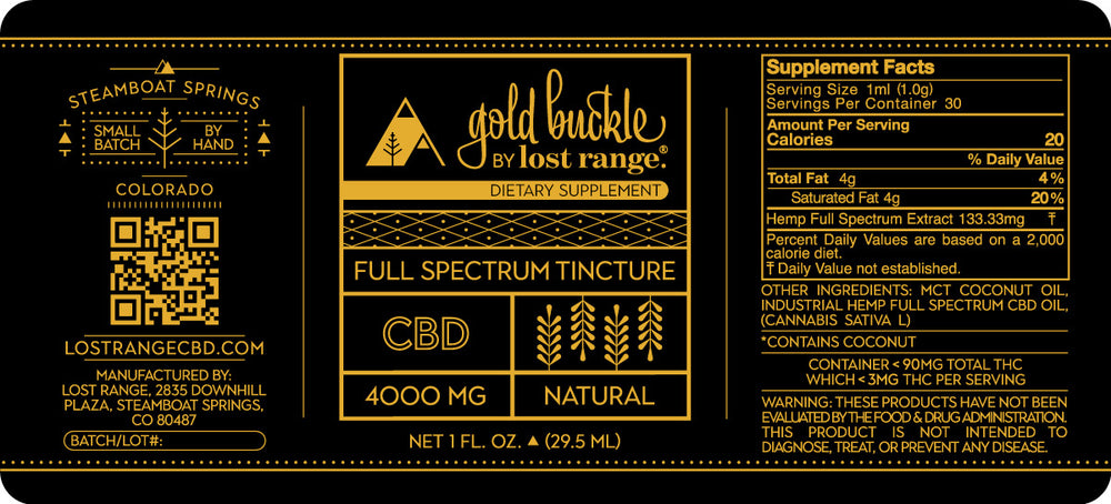 
                  
                    Gold Buckle® Full Spectrum CBD Tincture (4000mg)
                  
                